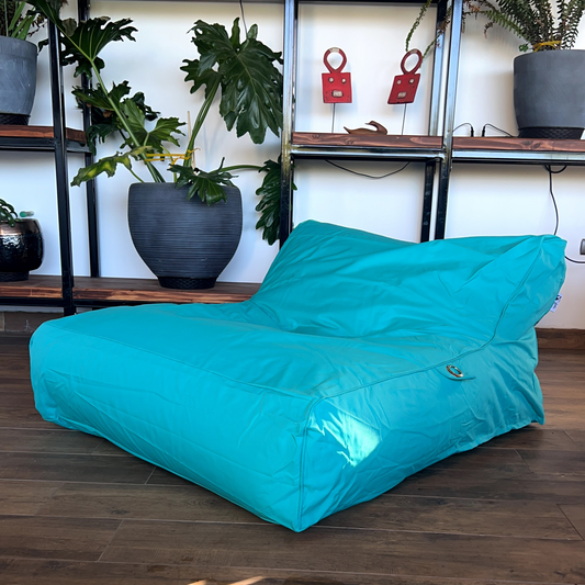 PUFF SILLÓN TURQUESA