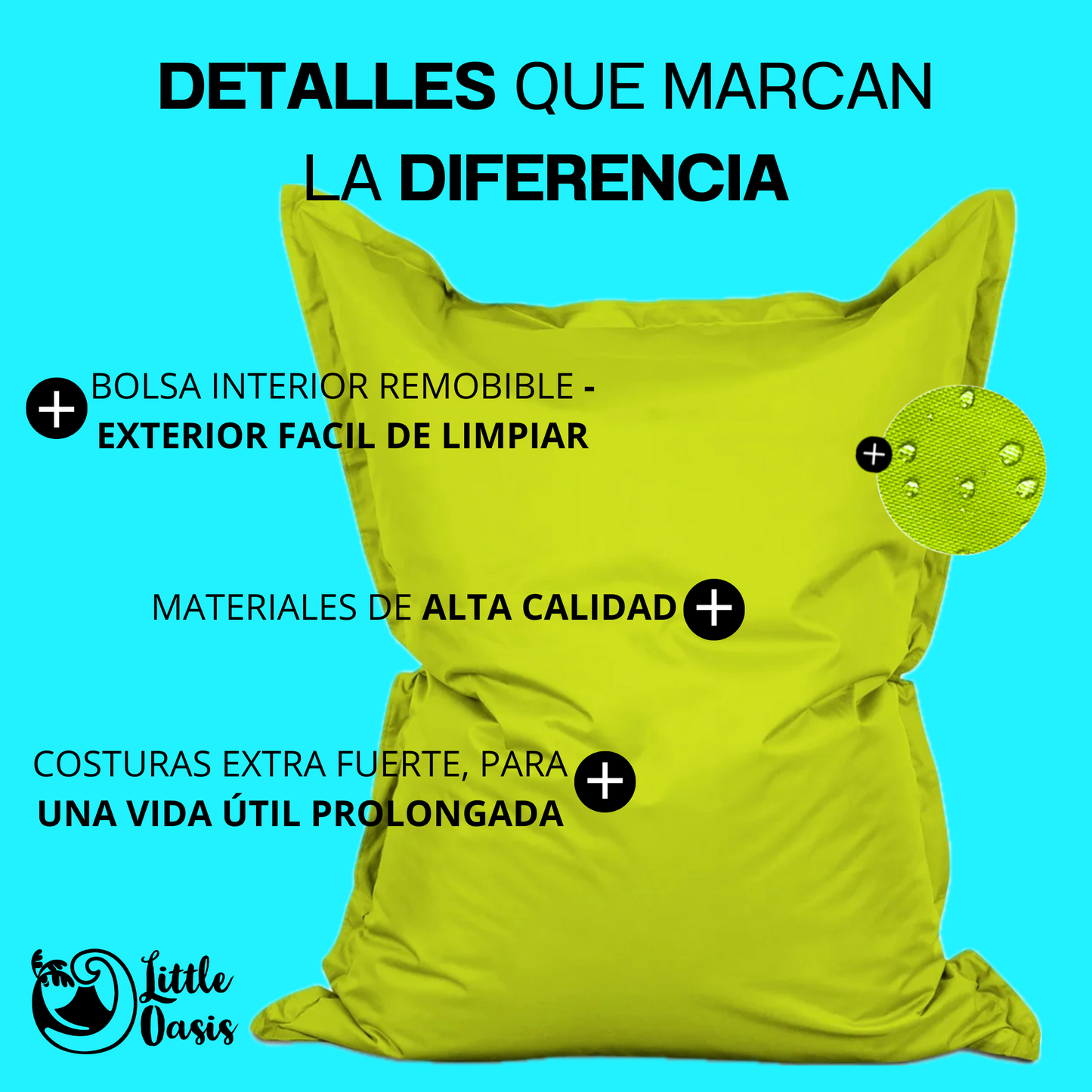 PUFF COJÍN XL VERDE