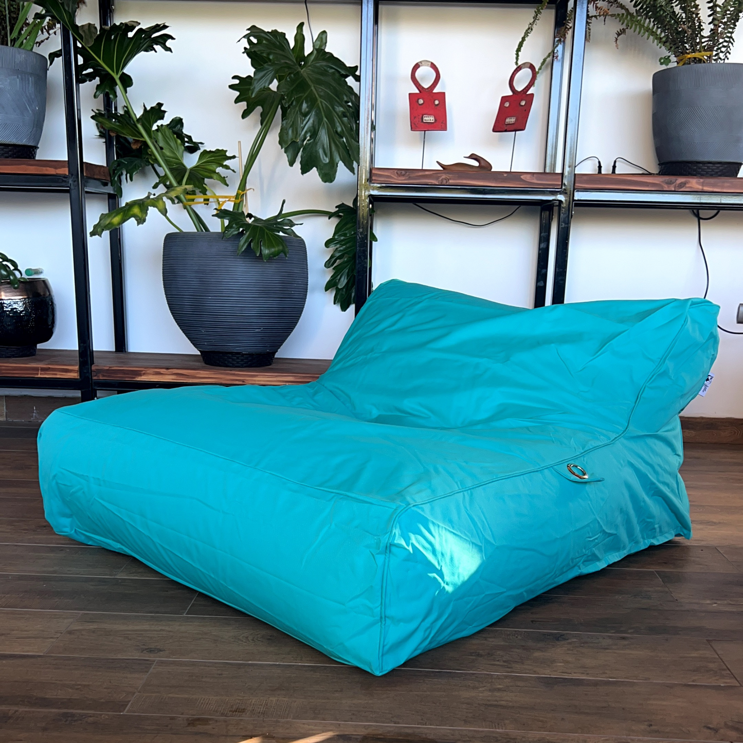 PUFF SILLÓN TURQUESA