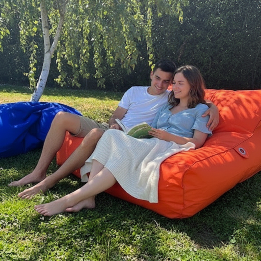 PUFF SILLÓN NARANJO