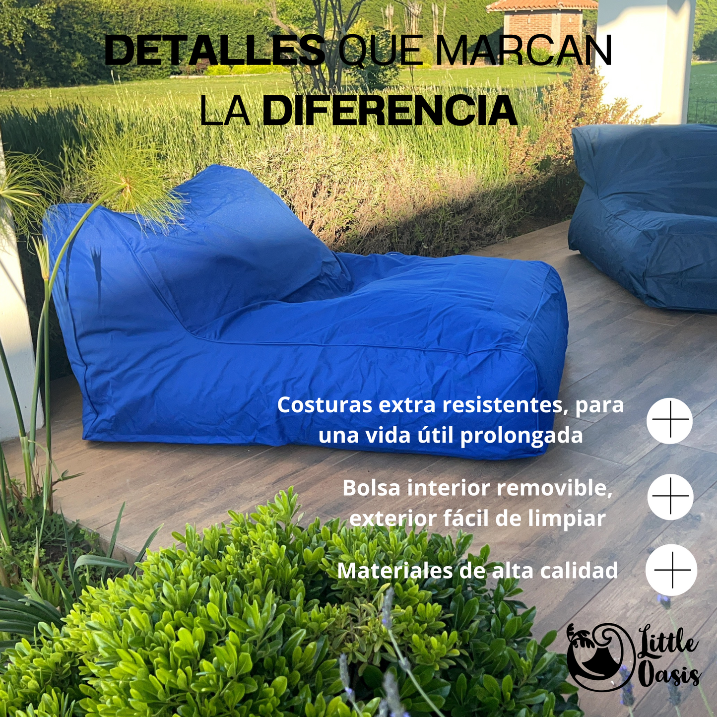 PUFF SILLÓN AZUL