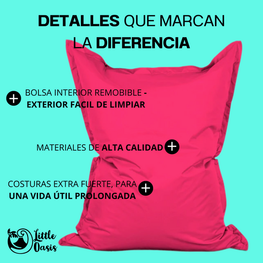 PUFF COJÍN XL ROSA