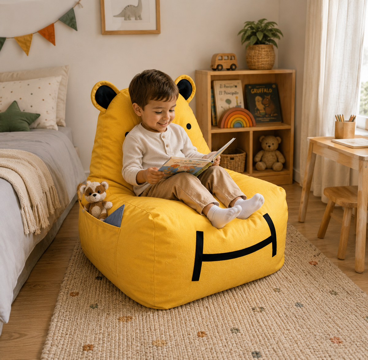 Puff Infantil Hippo Amarillo